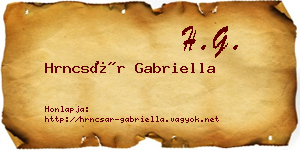 Hrncsár Gabriella névjegykártya